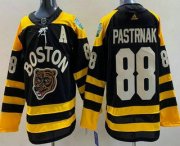 Wholesale Cheap Men's Boston Bruins #88 David Pastrnak Black 2023 Winter Classic Authentic Jersey