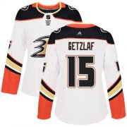 Wholesale Cheap Adidas Ducks #15 Ryan Getzlaf White Road Authentic Women's Stitched NHL Jersey