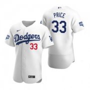 Wholesale Cheap Los Angeles Dodgers #33 David Price White 2020 World Series Champions Jersey