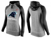 Wholesale Cheap Women's Nike Carolina Panthers Performance Hoodie Grey & Black