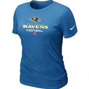 Wholesale Cheap Women's Nike Baltimore Ravens Critical Victory NFL T-Shirt Light Blue