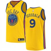 Wholesale Cheap Men's Golden State Warriors #9 Authentic Andre Iguodala Gold City Edition Nike NBA Jersey