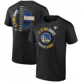 Wholesale Cheap Men\'s Golden State Warriors 2021-2022 Black NBA Finals Champions Drive List Roster T-Shirt