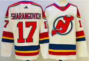 Wholesale Cheap Men's New Jersey Devils #17 Yegor Sharangovich White 2022 Reverse Retro Authentic Jersey