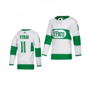 Wholesale Cheap Adidas Maple Leafs #11 Zach Hyman White 2019 St. Patrick's Day Authentic Player Stitched Youth NHL Jersey