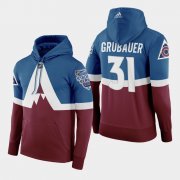 Wholesale Cheap Adidas Colorado Avalanche #31 Philipp Grubauer Men's Burgundy 2020 Stadium Series Hoodie