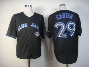 Wholesale Cheap Blue Jays #29 Joe Carter Black Fashion Stitched MLB Jersey