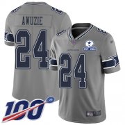 Wholesale Cheap Nike Cowboys #24 Chidobe Awuzie Gray Men's Stitched With Established In 1960 Patch NFL Limited Inverted Legend 100th Season Jersey