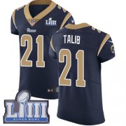 Wholesale Cheap Nike Rams #21 Aqib Talib Navy Blue Team Color Super Bowl LIII Bound Men's Stitched NFL Vapor Untouchable Elite Jersey