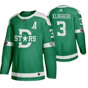 Wholesale Cheap Adidas Dallas Stars #3 John Klingberg Men's Green 2020 Winter Classic Retro NHL Jersey
