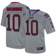 Wholesale Cheap Nike Giants #10 Eli Manning Lights Out Grey Men's Stitched NFL Elite Jersey