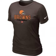 Wholesale Cheap Women's Nike Cleveland Browns Critical Victory NFL T-Shirt Brown