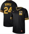 Wholesale Cheap Nike Pirates #24 Barry Bonds Black Authentic Cooperstown Collection Stitched MLB Jersey