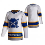 Wholesale Cheap Men's Buffalo Sabres Blank White 2020-21 Reverse Retro Stitched NHL Jersey