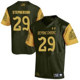 Wholesale Cheap Notre Dame Fighting Irish 29 Kevin Stepherson Olive Green College Football Jersey
