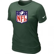 Wholesale Cheap Women's Nike NFL Logo NFL T-Shirt Dark Green