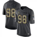 Wholesale Cheap Nike Dolphins #98 Raekwon Davis Black Youth Stitched NFL Limited 2016 Salute to Service Jersey
