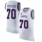 Wholesale Cheap Nike Giants #70 Kevin Zeitler White Men's Stitched NFL Limited Rush Tank Top Jersey