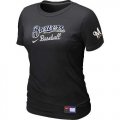 Wholesale Cheap Women's Milwaukee Brewers Nike Short Sleeve Practice MLB T-Shirt Black