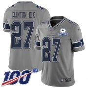 Wholesale Cheap Nike Cowboys #27 Ha Ha Clinton-Dix Gray Men's Stitched With Established In 1960 Patch NFL Limited Inverted Legend 100th Season Jersey