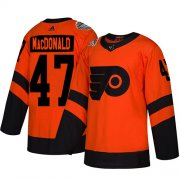 Wholesale Cheap Adidas Flyers #47 Andrew MacDonald Orange Authentic 2019 Stadium Series Stitched Youth NHL Jersey
