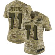 Wholesale Cheap Nike Eagles #71 Jason Peters Camo Women's Stitched NFL Limited 2018 Salute to Service Jersey