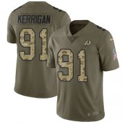 Wholesale Cheap Nike Redskins #91 Ryan Kerrigan Olive/Camo Youth Stitched NFL Limited 2017 Salute to Service Jersey