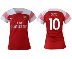 Wholesale Cheap Women's Arsenal #10 Ozil Home Soccer Club Jersey