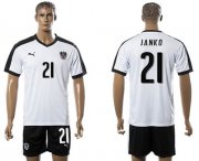 Wholesale Cheap Austria #21 Janko White Away Soccer Country Jersey