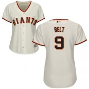 Wholesale Cheap Giants #9 Brandon Belt Cream Home Women's Stitched MLB Jersey