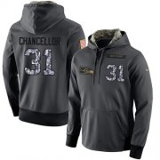 Wholesale Cheap NFL Men's Nike Seattle Seahawks #31 Kam Chancellor Stitched Black Anthracite Salute to Service Player Performance Hoodie