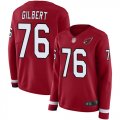 Wholesale Cheap Nike Cardinals #76 Marcus Gilbert Red Team Color Women's Stitched NFL Limited Therma Long Sleeve Jersey