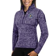 Wholesale Cheap Pittsburgh Penguins Antigua Women's Fortune 1/2-Zip Pullover Sweater Purple