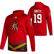 Wholesale Cheap Vegas Golden Knights #19 Reilly Smith Adidas Reverse Retro Pullover Hoodie Red