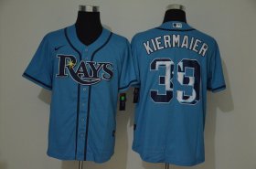 Wholesale Cheap Men\'s Tampa Bay Rays #39 Kevin Kiermaier Light Blue Team Logo Stitched MLB Cool Base Nike Jersey