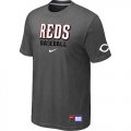 Wholesale Cheap Cincinnati Reds Nike Short Sleeve Practice MLB T-Shirt Crow Grey