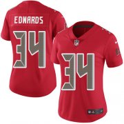 Wholesale Cheap Nike Buccaneers #34 Mike Edwards Red Women's Stitched NFL Limited Rush Jersey