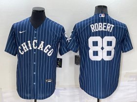 Wholesale Cheap Men\'s Chicago White Sox #88 Luis Robert Navy Cool Base Stitched Jersey