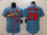 Wholesale Cheap Men's St. Louis Cardinals #28 Nolan Arenado Light Blue Stitched MLB Flex Base Nike Jersey