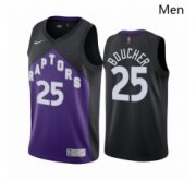 Wholesale Cheap Men Toronto Raptors 25 Chris Boucher Purple NBA Swingman 2020 21 Earned Edition Jersey