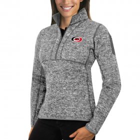 Wholesale Cheap Carolina Hurricanes Antigua Women\'s Fortune 1/2-Zip Pullover Sweater Black