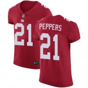 Wholesale Cheap Nike Giants #21 Jabrill Peppers Red Alternate Men's Stitched NFL Vapor Untouchable Elite Jersey