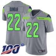 Wholesale Cheap Nike Seahawks #22 Quinton Dunbar Gray Men's Stitched NFL Limited Inverted Legend 100th Season Jersey