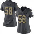 Wholesale Cheap Nike Seahawks #58 Darrell Taylor Black Women's Stitched NFL Limited 2016 Salute to Service Jersey