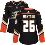 Wholesale Cheap Adidas Ducks #26 Brandon Montour Black Home Authentic Women's Stitched NHL Jersey