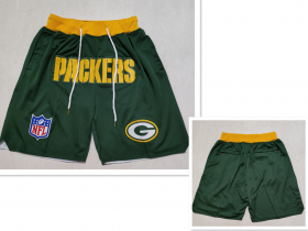 Wholesale Men\'s Green Bay Packers Green Just Don Swingman Shorts
