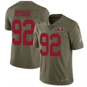 Wholesale Cheap Nike 49ers #92 Kerry Hyder Olive Youth Stitched NFL Limited 2017 Salute To Service Jersey