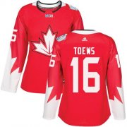 Wholesale Cheap Team Canada #16 Jonathan Toews Red 2016 World Cup Women's Stitched NHL Jersey