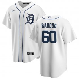 Wholesale Cheap Men\'s Detroit Tigers #60 Akil Baddoo White Cool Base Stitched Jersey