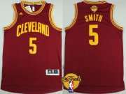Wholesale Cheap Men's Cleveland Cavaliers #5 J.R. Smith 2017 The NBA Finals Patch Red Jersey